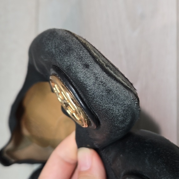 Tory Burch Logo Leather Ballet Flats slip on shoes sz 7M - Picture 5 of 16